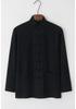 Men's Retro Chinese Style Tang Suit - Cotton and Linen Long-Sleeved Zen Top for Tai Chi.