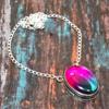 Bi-Color Tourmaline Gemstone Handmade 925 Sterling Silver Jewelry Necklace For Her