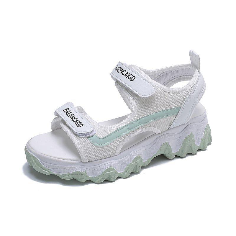 Sandals spring and summer new comfortable breathable sports sandals simple muffin platform beach shoes