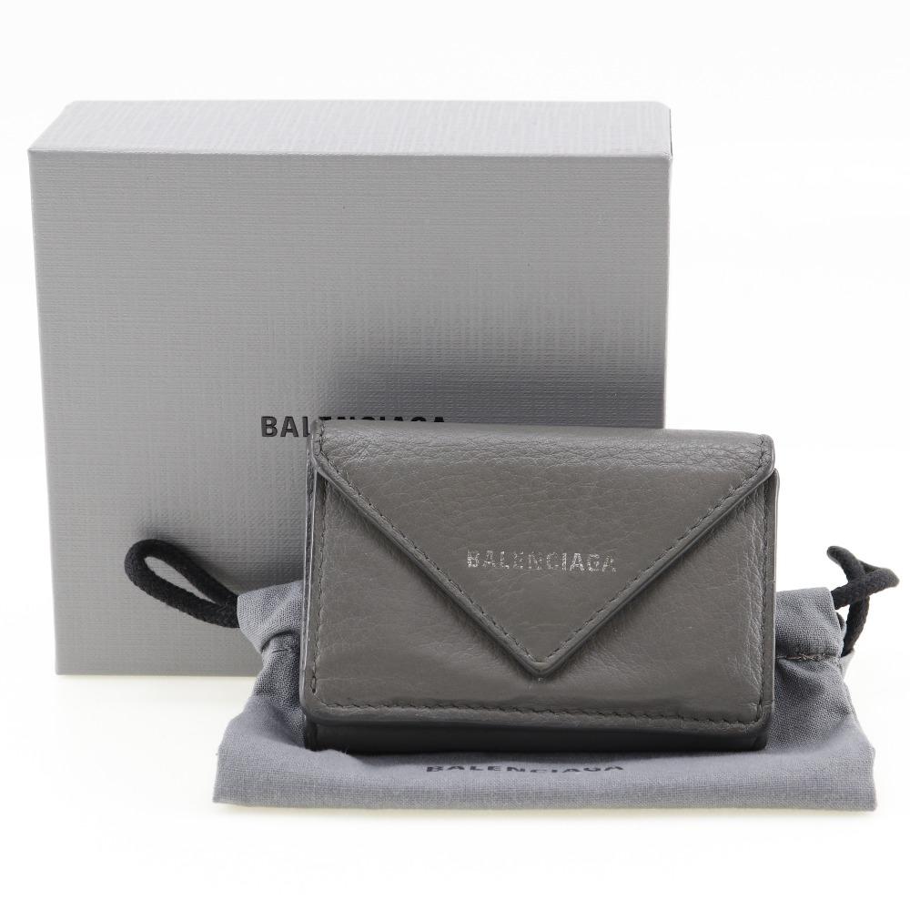 BALENCIAGA Paper wallet Tri-fold wallet Calfskin unisex Used