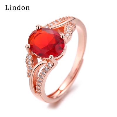 Lindon Klassischer Zirkonring aus Kupferlegierung, Damenschmuck, Hochzeitsversprechen, Partygeschenk