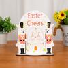 Kids Gift Cartoon Easter Bunny Decor Colorful Standing Bunny Eggs Decor Handmade Wooden Rabbit Ornaments Festival Decor
