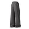 Men's Solid-color Casual Sportswear Pants, Men's Drawstring Straight-leg Loose Flat-mouth Sweatpants