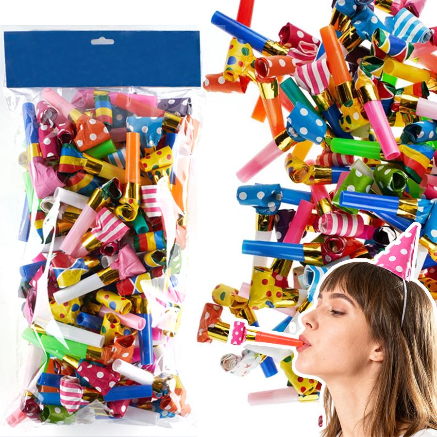 9/25/49/64pcs Long Nose Whistles Cheer Generator Atmosphere Creating Supplies Party Decor for Festival Birthday Celebration XJM