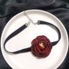 Collana a Fiore di Rosa Grande Temperamento Collare Largo Choker per Donna Lady Catena da Collo alla Moda Gioielli per Matrimonio Capodanno Festa