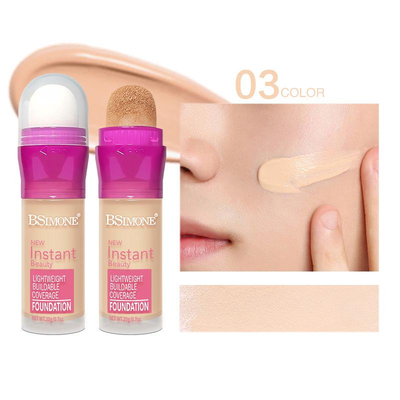 Bsimone Facial Concealer Sponge Head Matte Liquid Foundation Makeup Oil Control Long Lasting Bb Cream Waterproof Brighten
