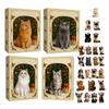 24Pcs 2D Acrylic Cute Kitten Advent Calendar 24 Days Christmas Countdown Xmas Tree Decor Advent Calendar for Cat Lovers Gifts