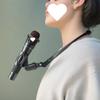 Hands-Free Neck-Hanging Microphone Stand with Clip for Singers, Guitarists, Magicians, Ventriloquists, and Hosts