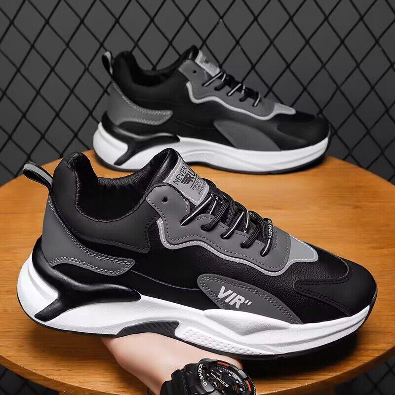 Autumn Men's Shoes New Breathable Shoes Men's Sports Shoes Trend Versatile Inner Height Increase Casual Running Dad Trendy Shoes