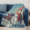 Tuniu Cute Snowman Winter Fleece Blanket Sofa Bed Room Throw Soft Warm Decorative Gift