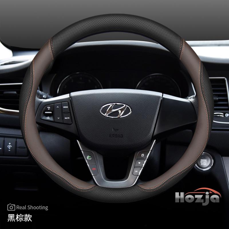 Leder-Autolenkradabdeckung für Hyundai Tucson Nx4 Santa Fe Mx5 Elantra N Palisade Creta Grand Kona 2024 2025 Zubehör