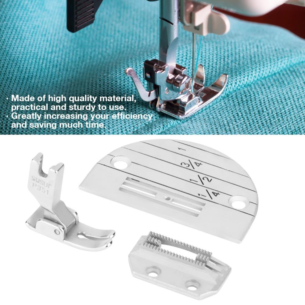 3PCS Iron Industrial Sewing Machine Accessories Easy Disassembly Heavy Duty Presser Foot Kit Precise Stitching