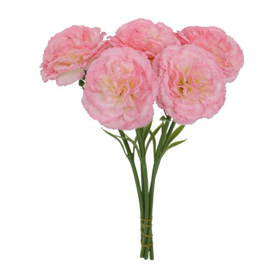 5 Pcs Artificial Faux Silk Carnation Picks 11.4" Fake Carnation Flowers