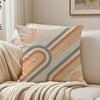 Retro s Geometric Line Pillow Case Organic Short Plush Cushion Covers Breathable Washable WrinkleResistant