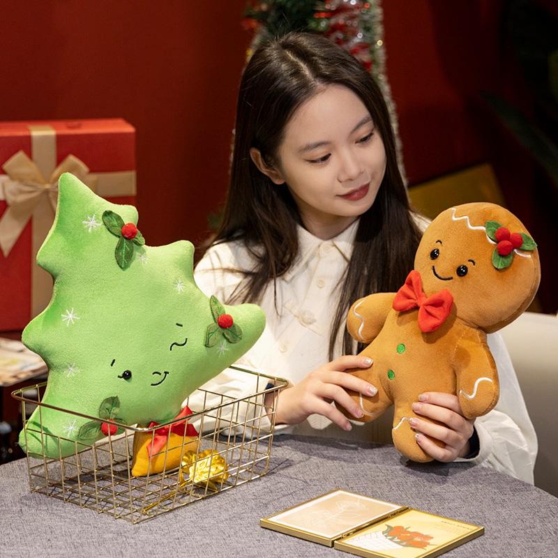 Neu Weihnachten Baum Schneemann Wohnzimmer Sofa Dekokissen Plüsch Spielzeug Dekoration Neue Jahr Puppen Urlaub Geschenke für Kinder