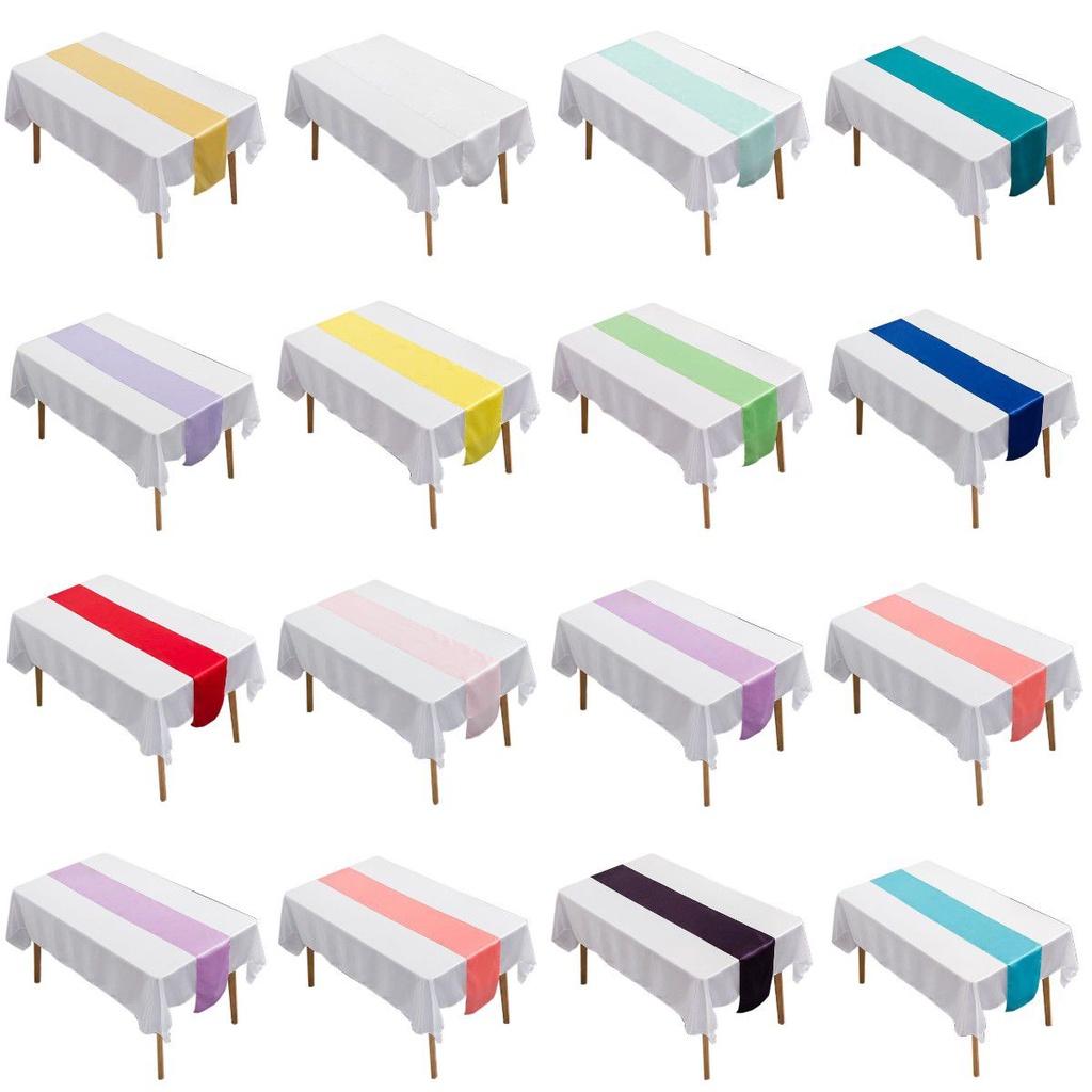 Exquisite Red Satin Table Runner For Stylish Wedding And Engagement Celebrations