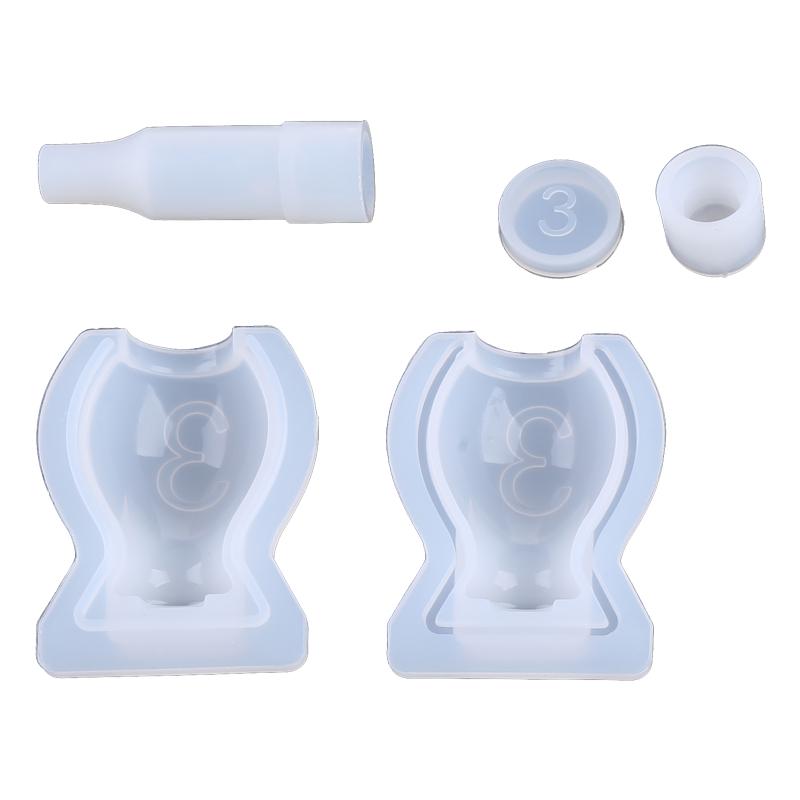 Bottle Resin Mold Storage Bottle and Stopper Resin Mold Jars Silicone Epoxy Mold for DIY Perfume Liquid Container Crafts