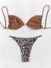 Triangle Strap Pearl Sexy Bikini Split Swimsuit