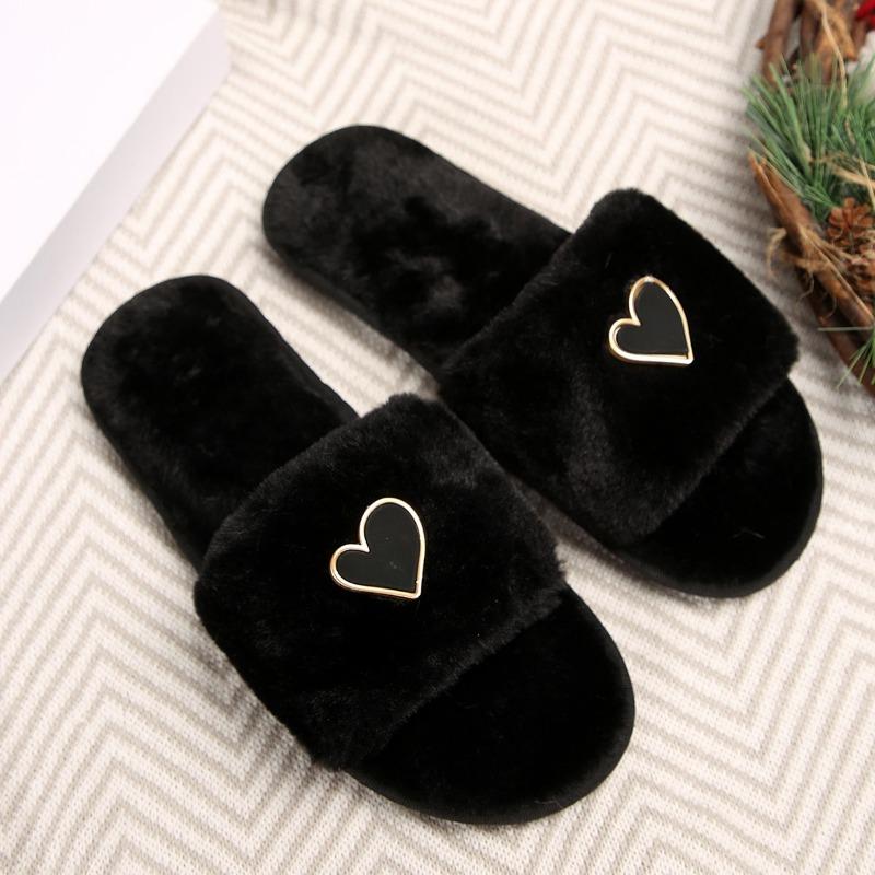 Fashion Velvet Thermal Slippers Are Versatile To Wear Outside, Baotou Semi-drag 2025 Winter New Platform Women