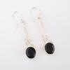 Black Onyx Gemstone 925 Sterling Silver Jewelry Handmade Dangle Earrings 1.76" EE-171-21