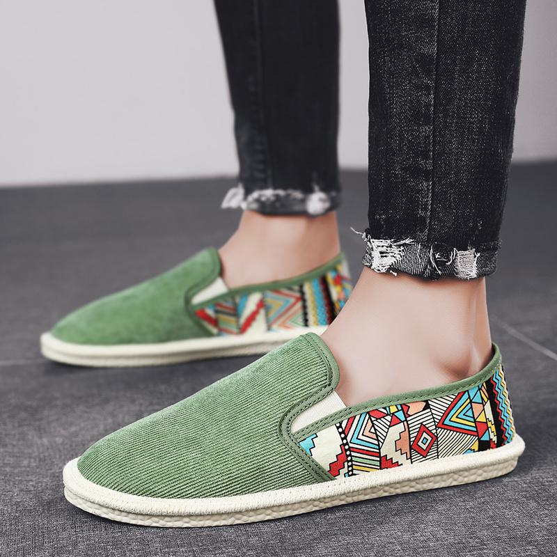 Fashion Lightweight Canvas Sneakers Summer Men Shoes Sneakers Men Fisherman Casual Walking Shoes Slip on Mens Loafers Zapatillas Hombres