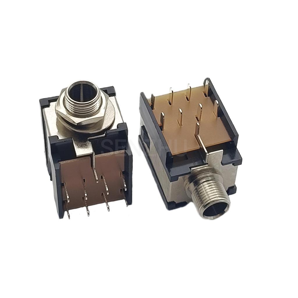 6.35mm Stereo Audio/Video Microphone Jack PJ-205A-9P, 9-Pin Socket