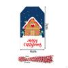 Christmas Tags Gift Creative with Holes Twine Cartoon Hanging Labels Wrap