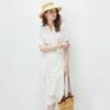 Women's Sheer Floral Silk Blend Midi Dress