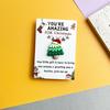 10/20/30/40/50Pcs Christmas Pocket Hug with Positive Card Emotional Support Santa Reindeer Snowman Tree Gingerbread Pocket Token Inspirational Gift