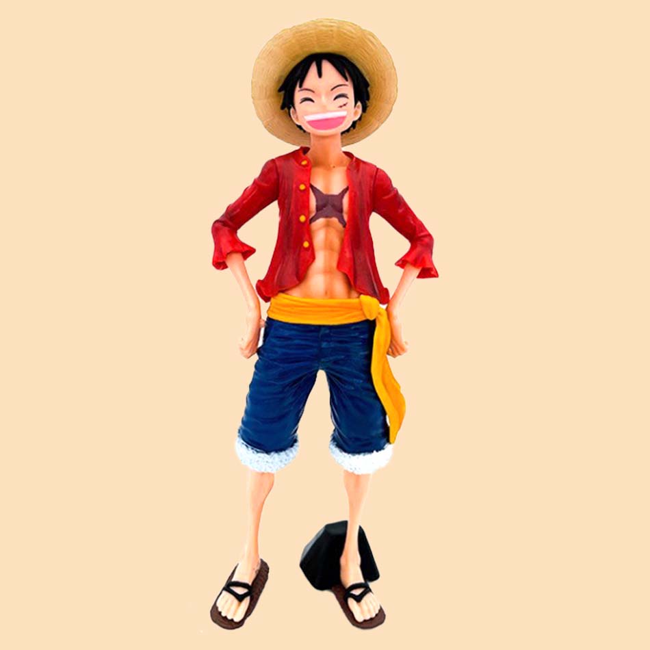 One Piece Anime Figure Confident Smiley Luffy Three Form Face Changing Action Figurine Doll PVC Model Toys Collection Gifts