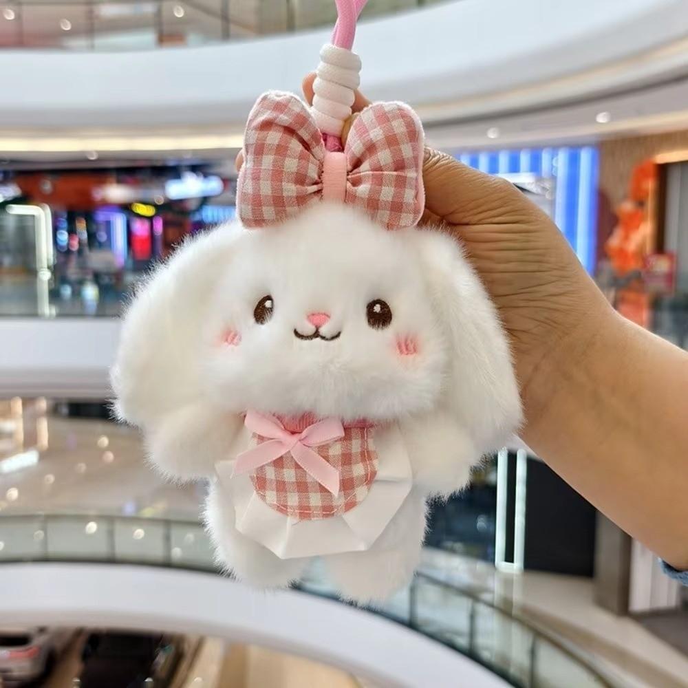 Soft Plush Rabbit Keychain Stuffed Plush Rabbit Keyring Bag Pendant Plush Bunny Keychain Gift