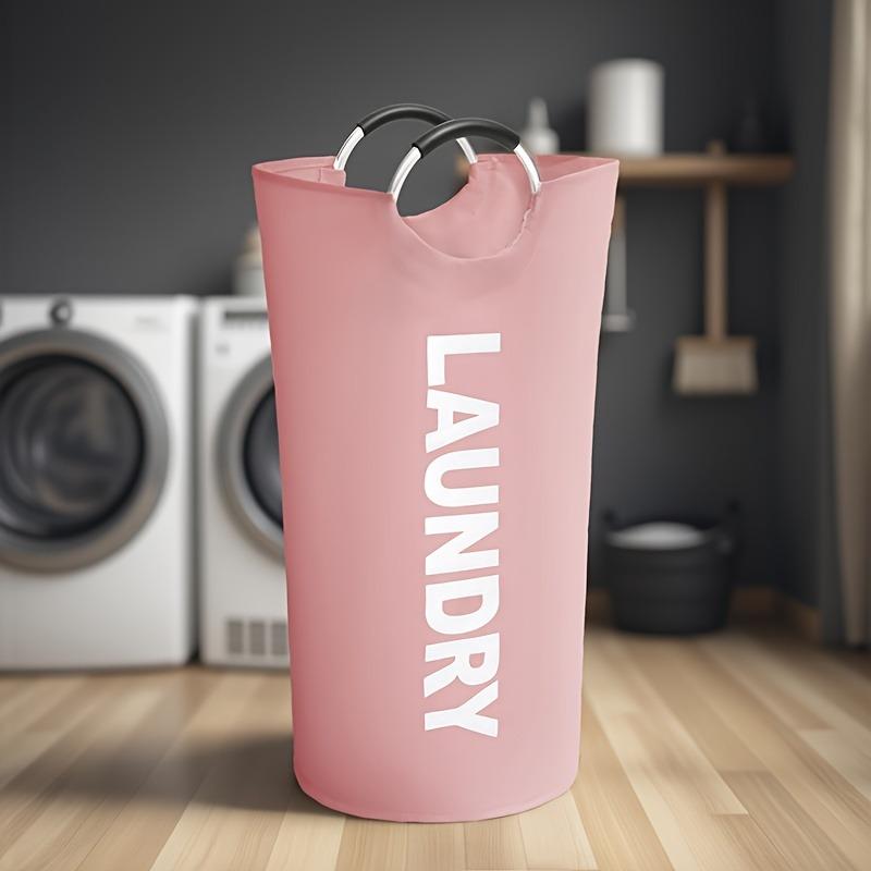 1PC oversized laundry basket with soft padded handle - collapsible, large collapsible laundry basket