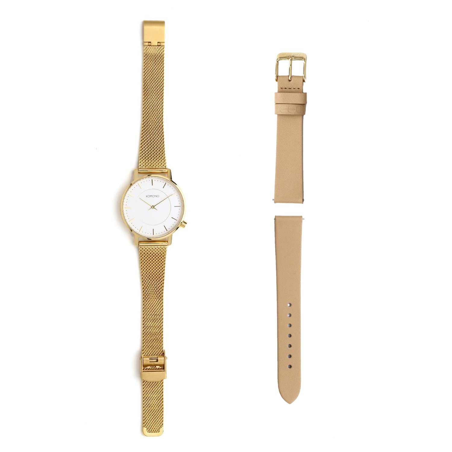 

Authorized Distributor [KOMONO] Komono Watch Women s Unisex KOM-W4120 HARLOW [HARLOW] Gold Mesh & Cinnamon Leather Belt Set