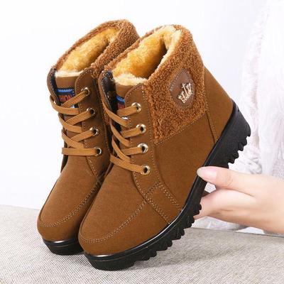 Women's Winter Cotton Boots - Velvet-Lined, Non-Slip Snow Boots for Middle-Aged & Elderly, Plus Size Available