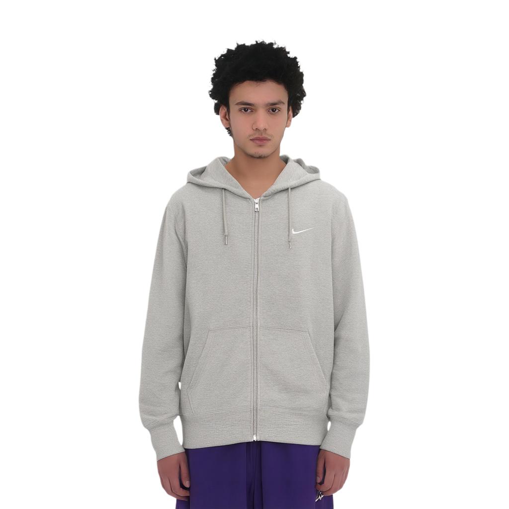Nike Unifarbenes Pocket Zip Hoodie Herren Hoodie Grau 521574-063