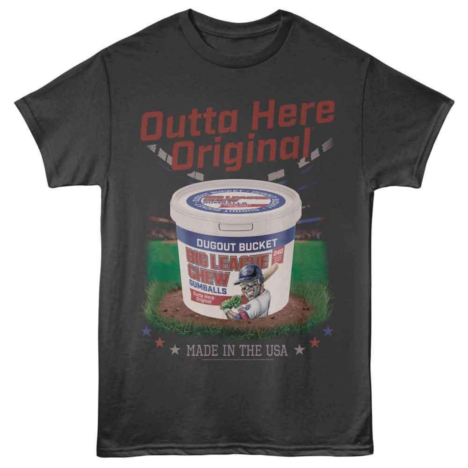 Big League Chew Dugout Bucket Smoke T-Shirt S