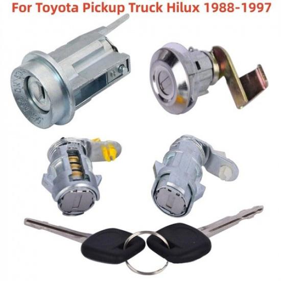 New Ignition Door Locks & Gas Lock W/2 Keys For Toyota Pickup Truck Hilux 88-97