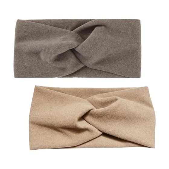 Hair turban (2 colors, oat + khaki) Turban Women's Turban Hair Band Women's Facial Washing Hair Band Hair Band Stylish Hair Turban Women's Hair Band