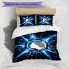 Set Biancheria da Letto Stampato 3 Pezzi Atalanta FC Traspirante Copripiumino con Federe Biancheria da Letto Decorativa per Camera da Letto Casa
