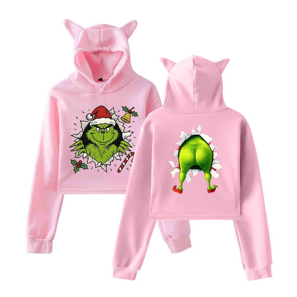 Women's Fashionable Casual Long Sleeve Hooded Printed Sweatshirt