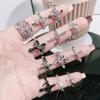 2026 Ring Women's Fashion Retro Cross Dark Personality Open Ring Niche Ins Cold Wind Index Finger Ring