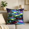 Fantasy Dream Illustration Print Throw Pillow Cover Square Cushion Case for Living Room Bedroom Decor