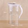 Water Pitcher Jug 2L with Lid and Handle Beverage Jar Measuring Cup for Home Catering