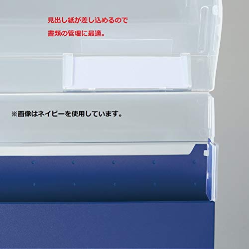 LIHIT LAB A6024-8 Document File Case Congress Case A4 Cube Fizz Blue Opaque