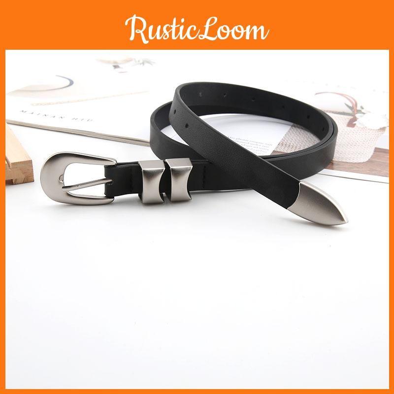Simple Style Pu Leather Womens Waist Belt Metal Pin Buckle Accessories Clothing