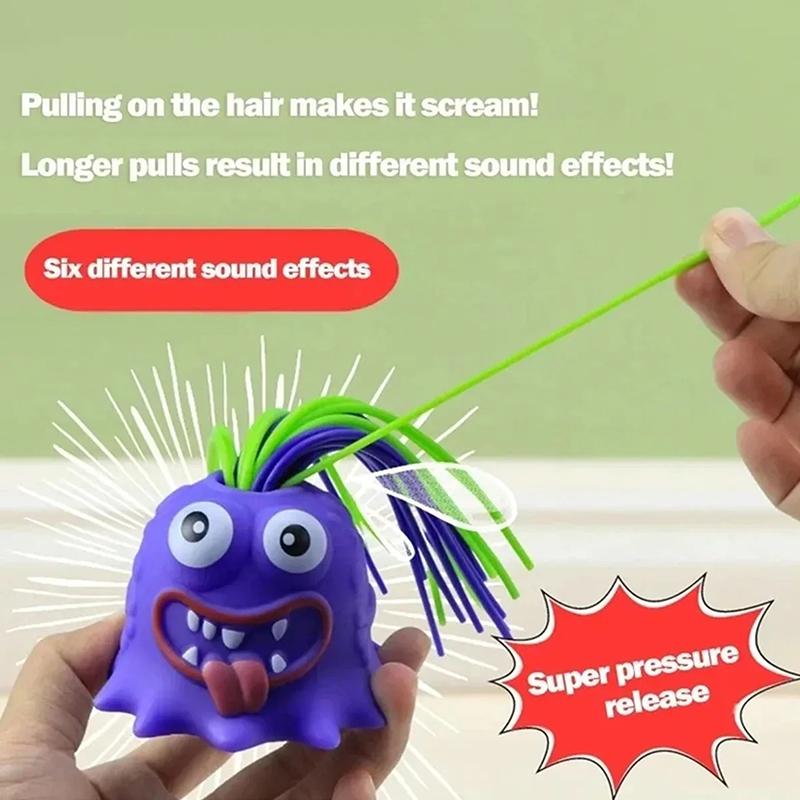 New Novelty Funny Hair Pulling Will Be Screaming Little Monster Kids Decompress Toys Christmas Creative Fun Educational Toys