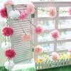 Tissue Paper Hanging Artificial Flowers 2.5m Artificial Flowers Garland  Birthday Party Decorations