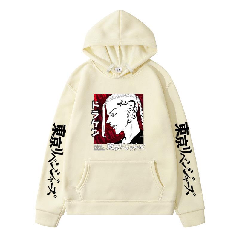 Fashion Men's Hoodie Tokyo Avengers Anime Print With Hoodie Fan Men And Women Casual Loose Hoodie Street Oversized Hoodie