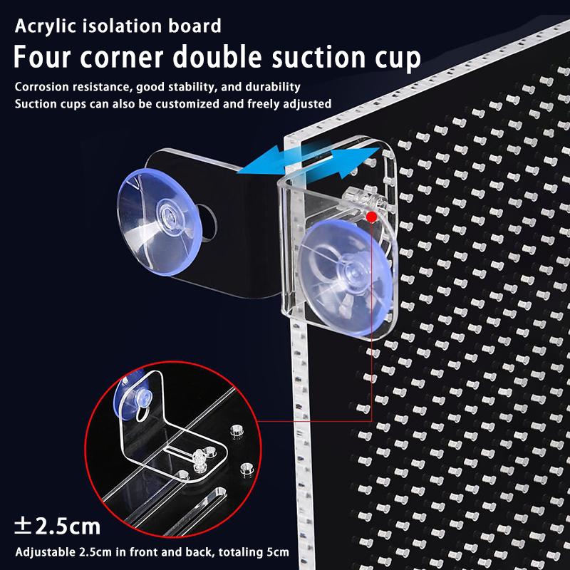 Fish Tank Isolation Board Microporous Transparent Acrylic Fry Partition Aquarium Grid Portable Divider Separation Tank Supplies