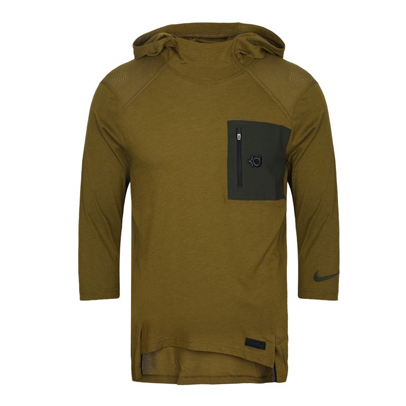

Nike Men s Dri-FIT KD 3/4 Shooter Hooded Top Green AJ0376-399 S